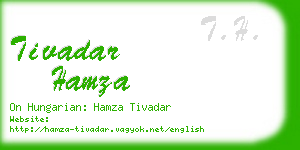 tivadar hamza business card